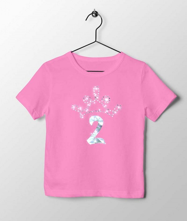 Roze Verjaardag T-shirt 2 jaar